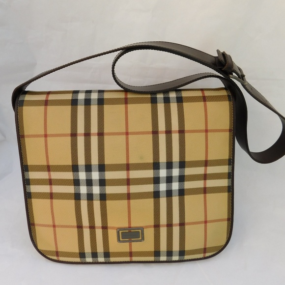 BURBERRY CANVAS CROSSBODY MESSENGER BAG - Picture 2 of 8